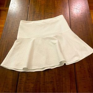 LOFT Textured White Skirt